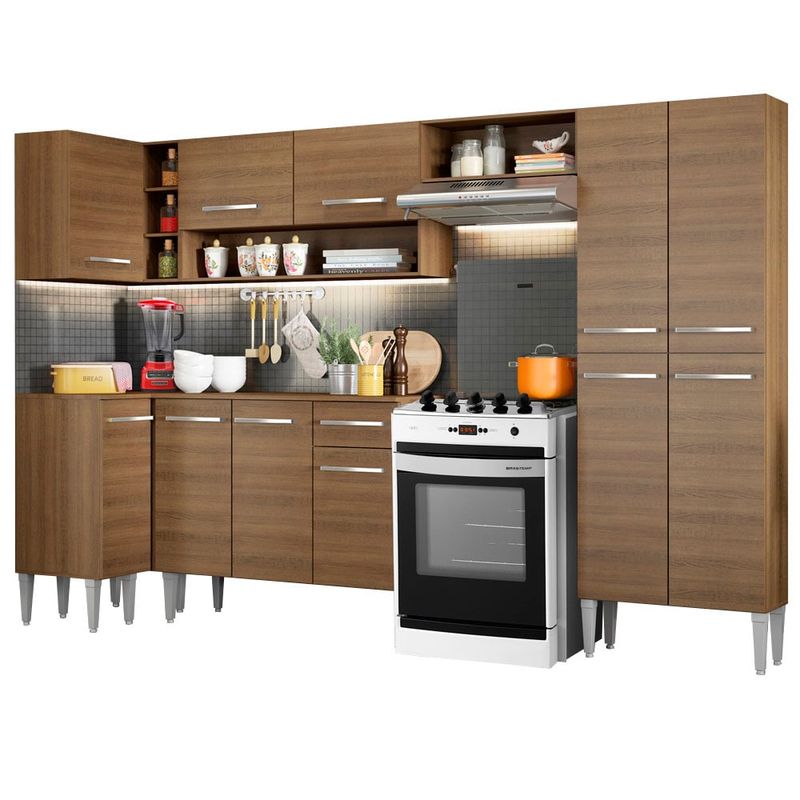 MADESA - Mueble de Cocina Integral de Esquina Emilly Sun 353 cm