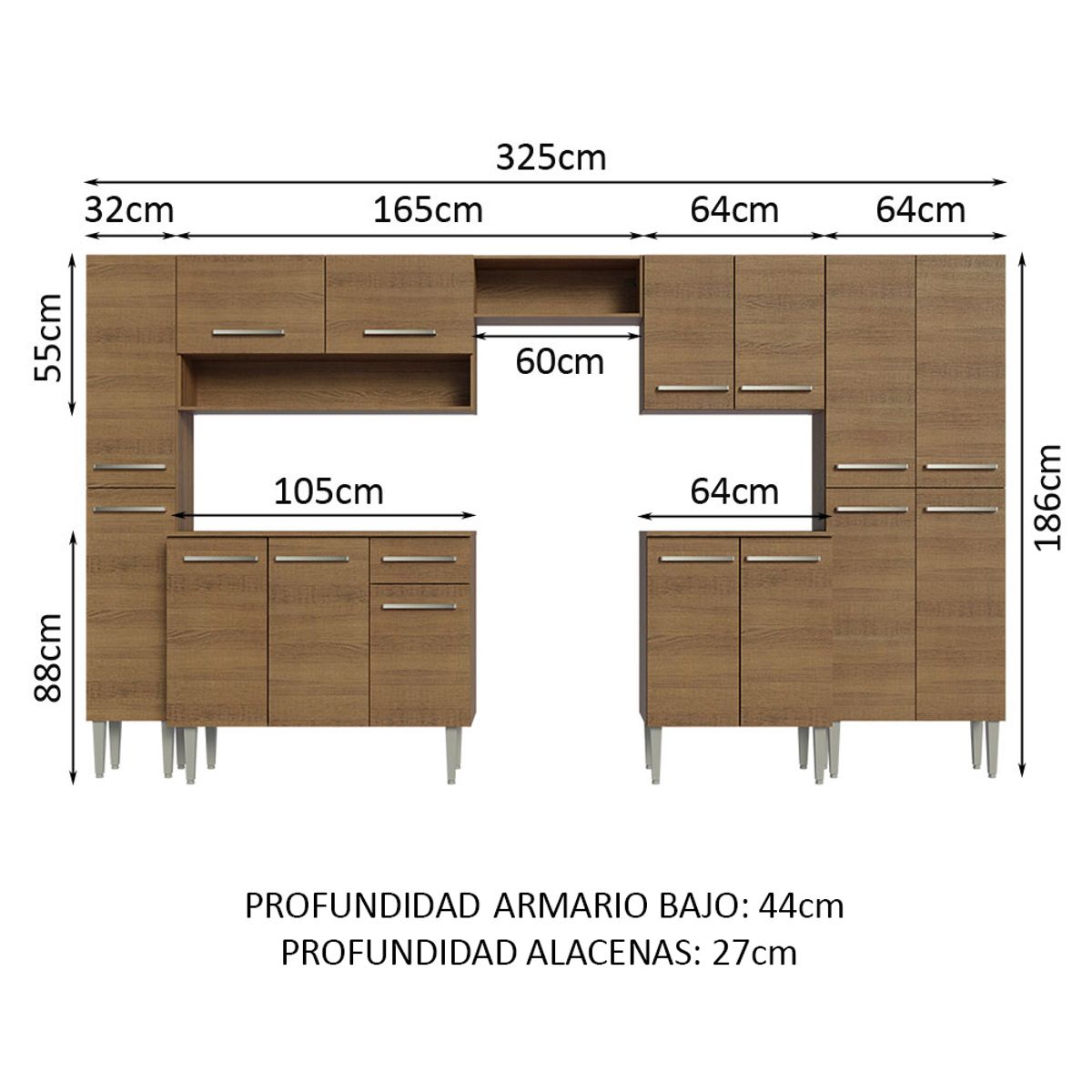 MADESA - Mueble de Cocina Integral Emilly 325 cm 02