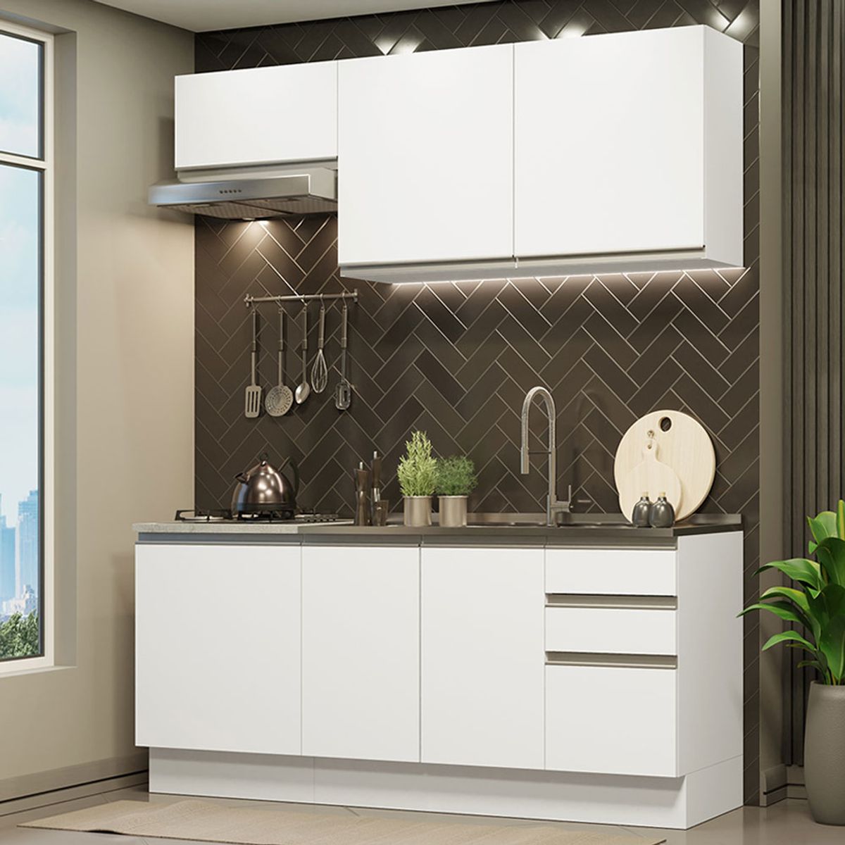 MADESA - Mueble de Cocina Integral Glamy 180 cm