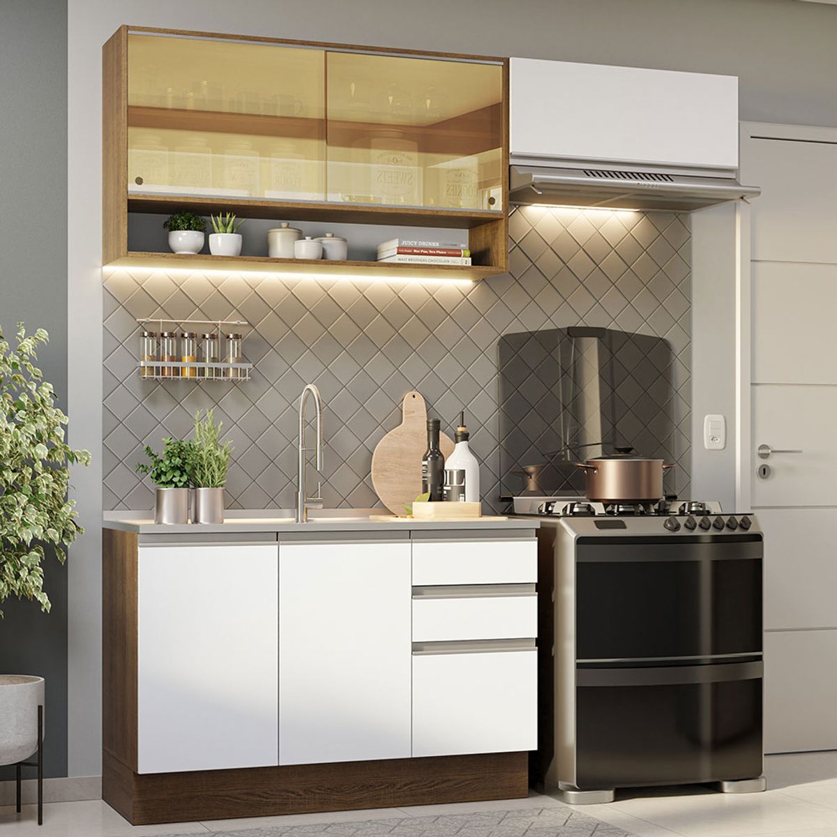 MADESA - Mueble de Cocina Integral Glamy 200 cm 08