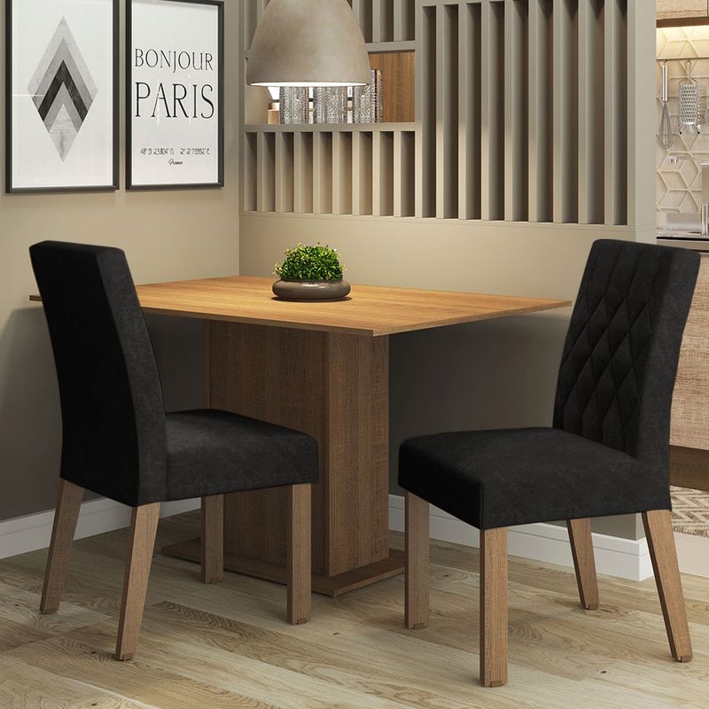 MADESA - Juego de Comedor Tainá con 2 Sillas