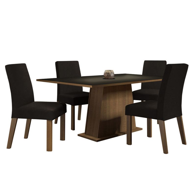 MADESA - Juego de Comedor Flavia con 4 Sillas Oxford