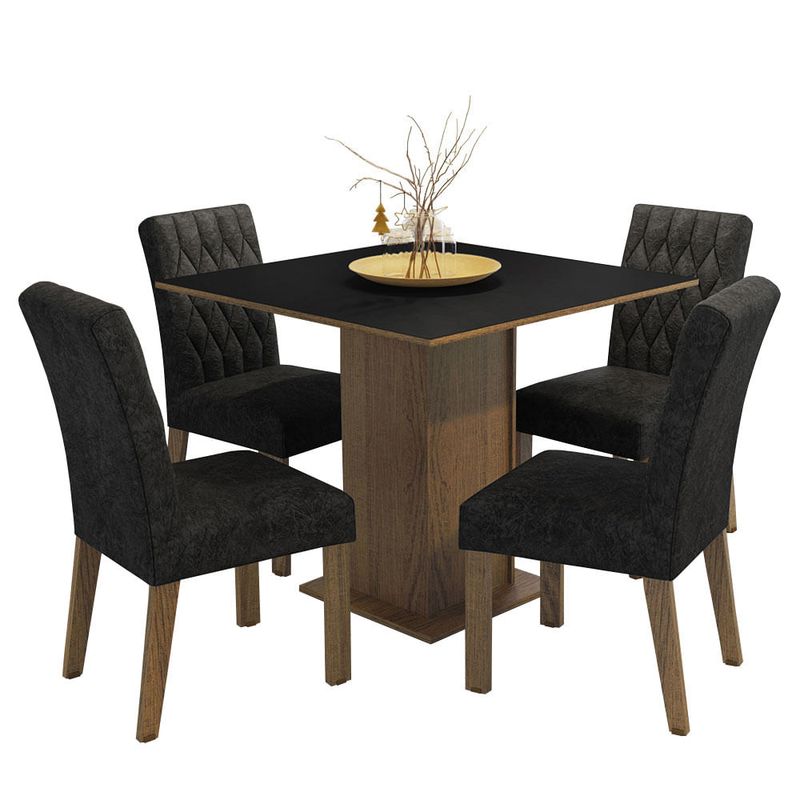 MADESA - Juego de Comedor Livia con 4 Sillas Oxford