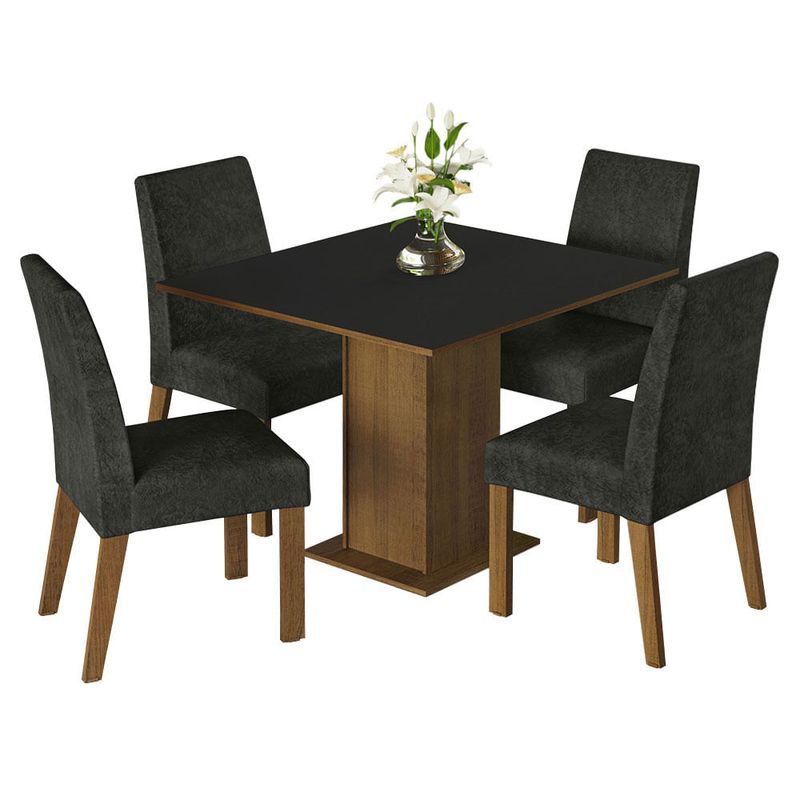 MADESA - Juego de Comedor Karina con 4 Sillas Oxford
