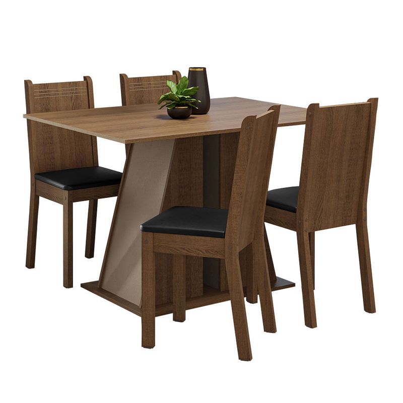 MADESA - Juego de Comedor Marilyn con 4 Sillas