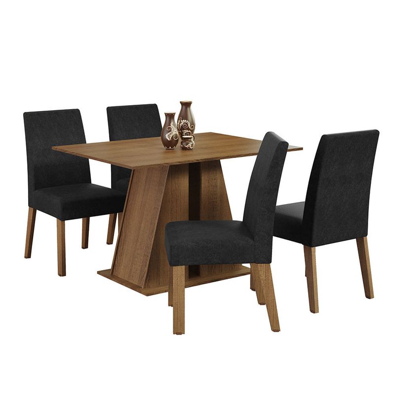 MADESA - Juego de Comedor Agnes con 4 Sillas Oxford