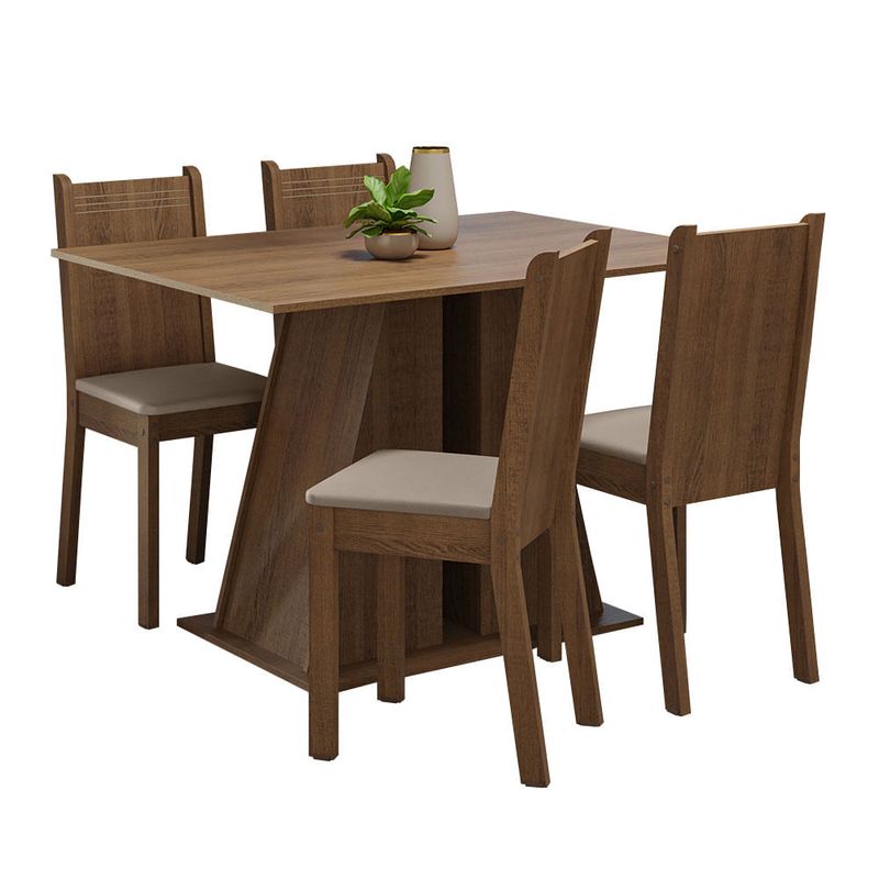 MADESA - Juego de Comedor Marilyn con 4 Sillas