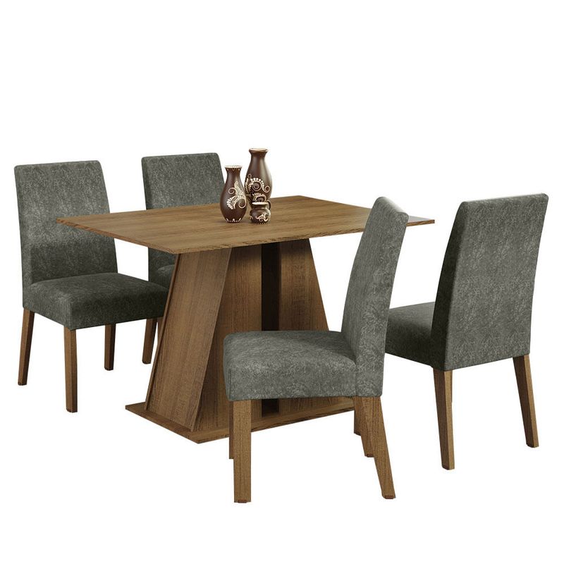 MADESA - Juego de Comedor Agnes con 4 Sillas