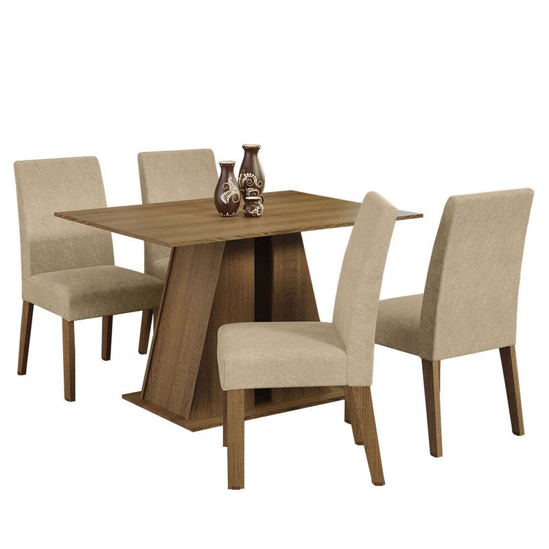 MADESA - Juego de Comedor Agnes con 4 Sillas