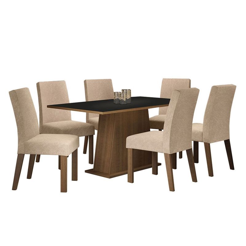 MADESA - Juego de Comedor Luciana con 6 Sillas