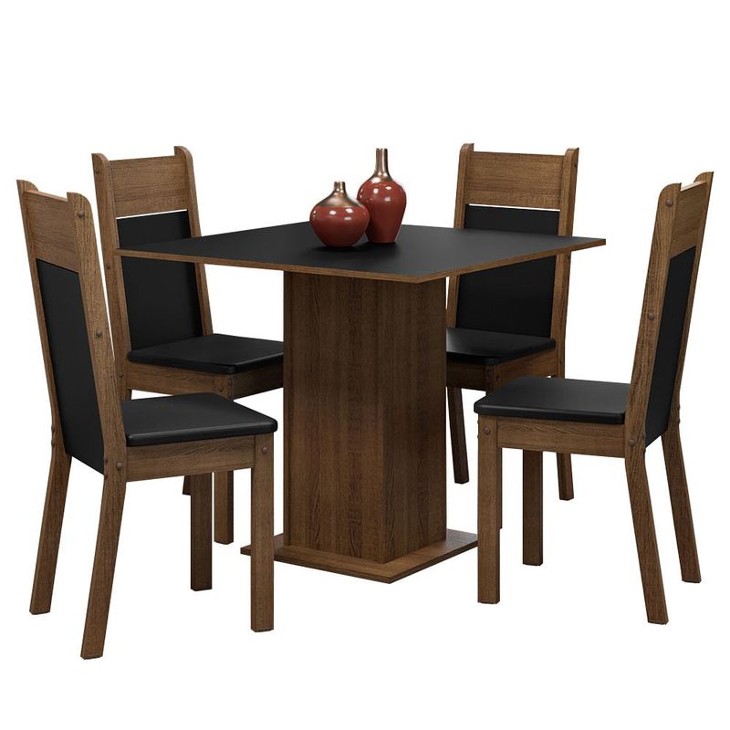 MADESA - Juego de Comedor Claire con 4 Sillas