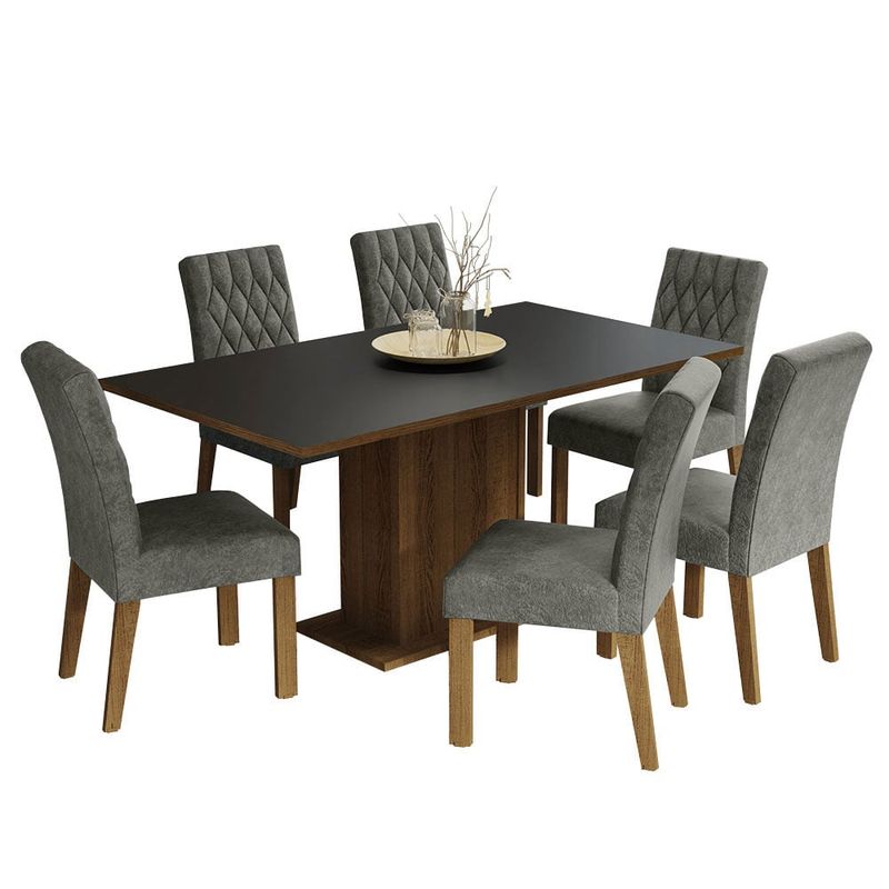 MADESA - Juego de Comedor Hanna con 6 Sillas