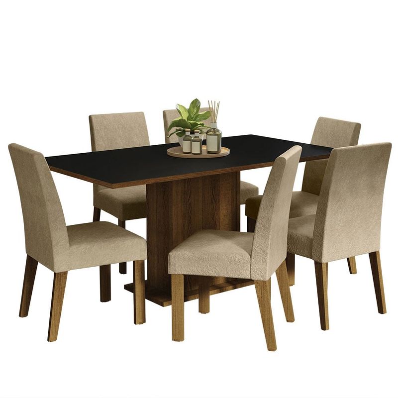 MADESA - Juego de Comedor Renata con 6 Sillas