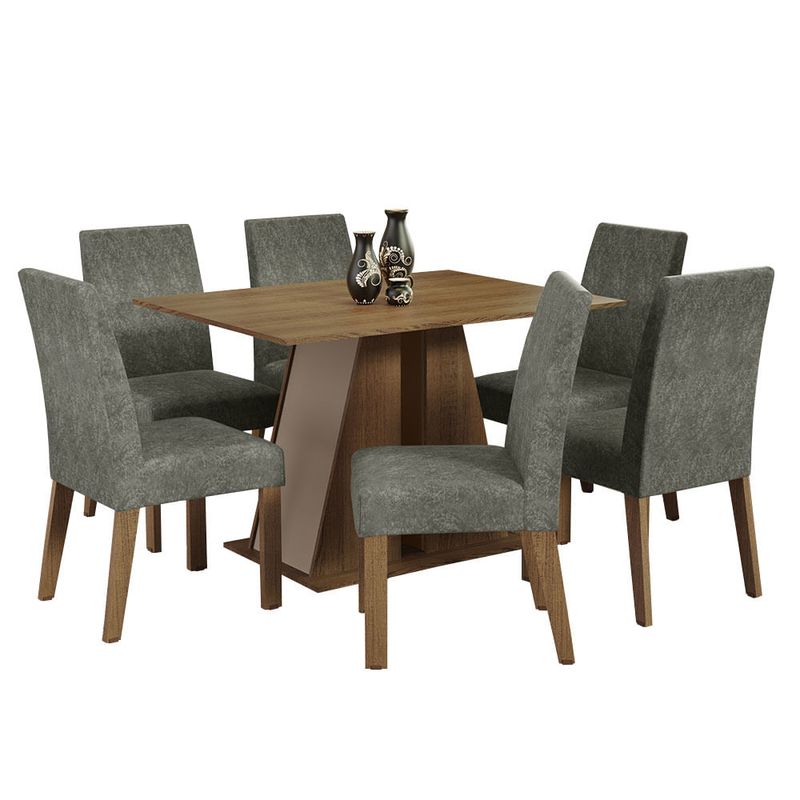 MADESA - Juego de Comedor Cheryl con 6 Sillas