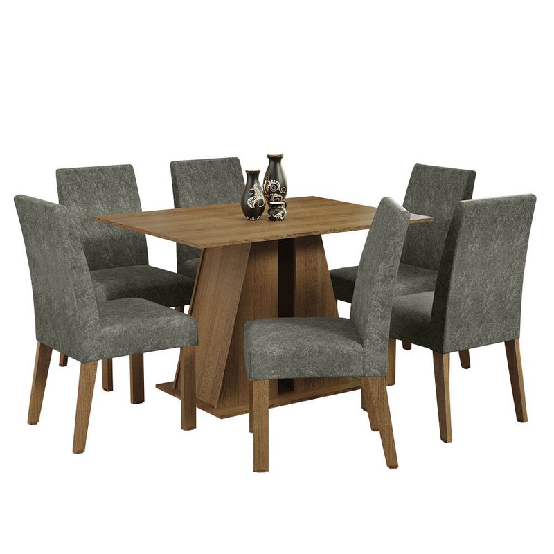 MADESA - Juego de Comedor Cheryl con 6 Sillas