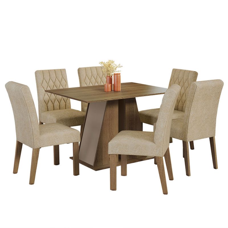 MADESA - Juego de Comedor Fabiana con 6 Sillas