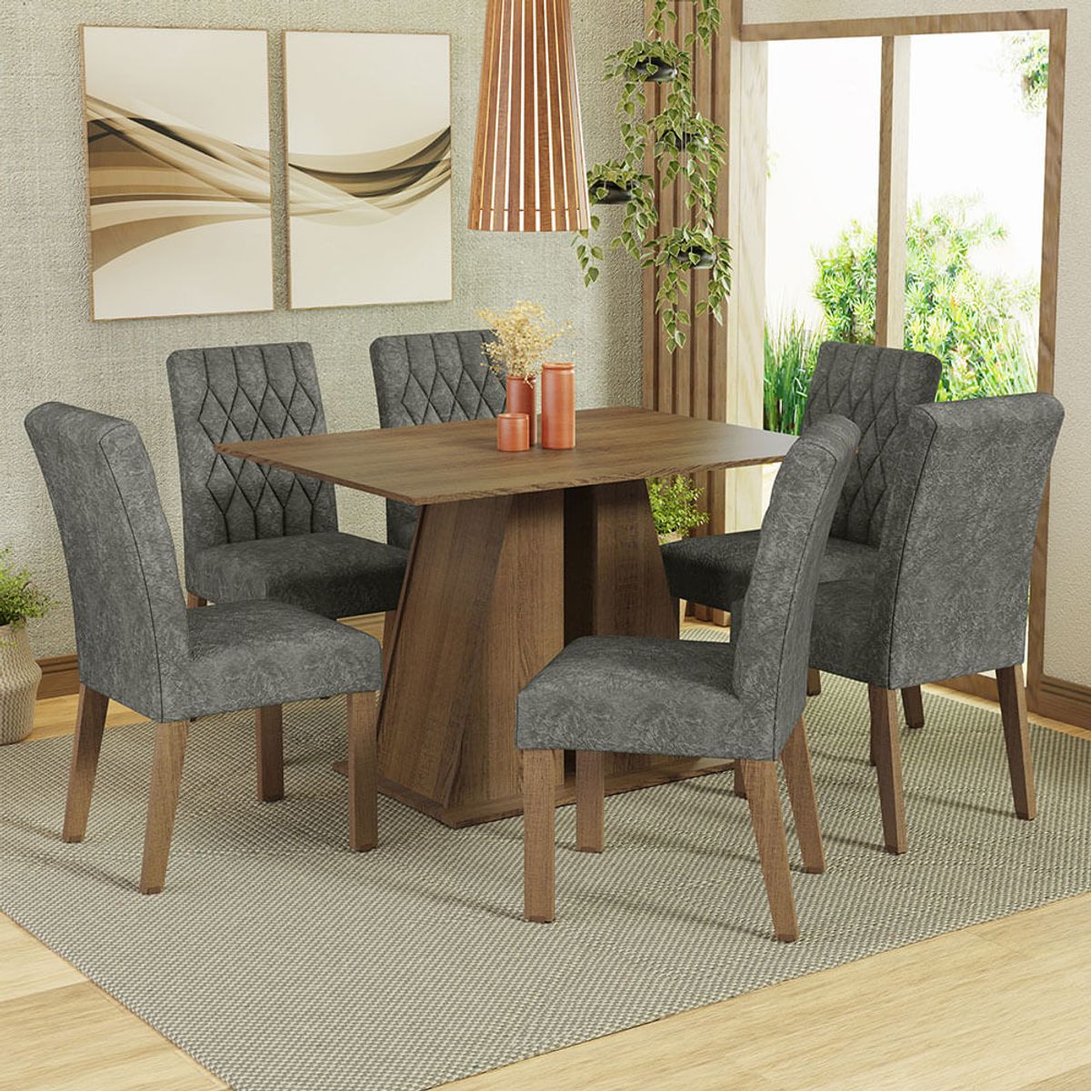 MADESA - Juego de Comedor Fabiana con 6 Sillas