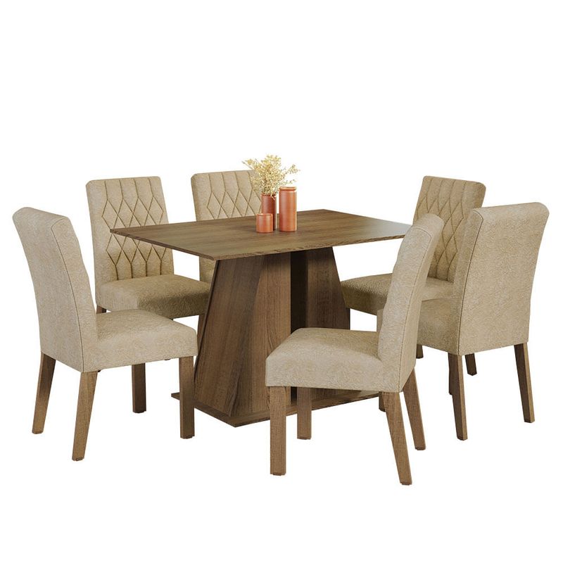 MADESA - Juego de Comedor Fabiana con 6 Sillas