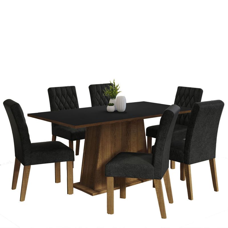 MADESA - Juego de Comedor Britney con 6 Sillas Oxford