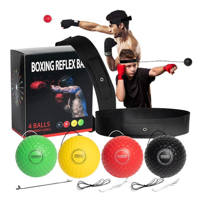 GENERICO - Pelotas de Reflejos x4 para BOX y MMA