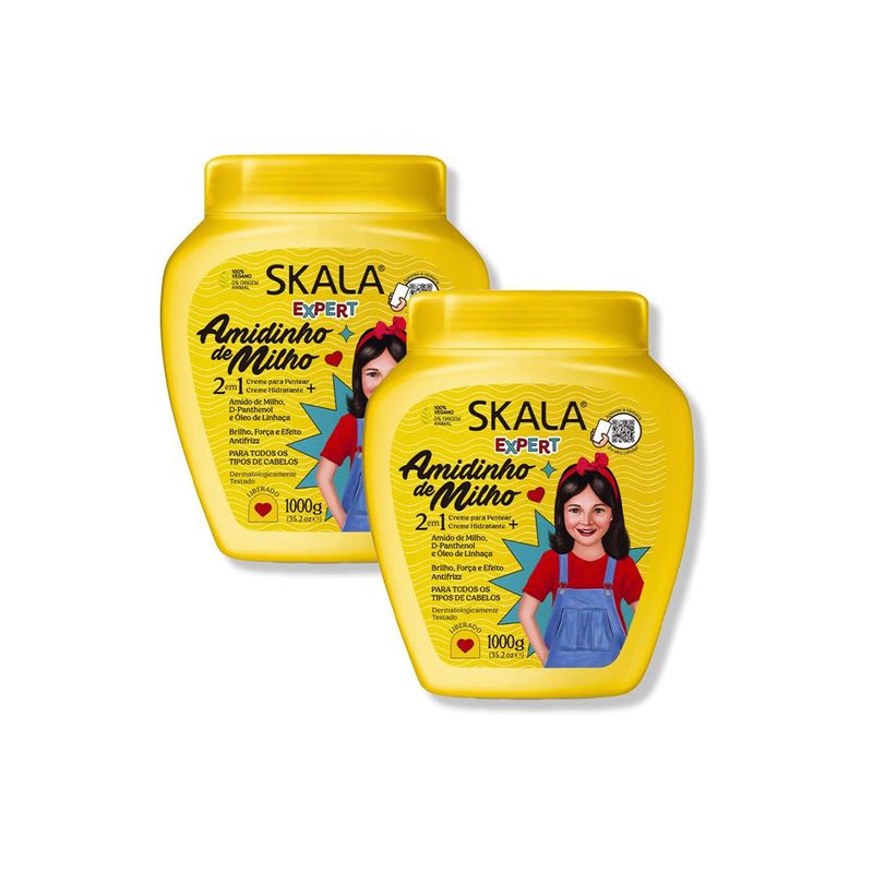 SKALA - CREMA TRATAMIENTO CAPILAR AMIDINHO DE MILHO KIDS 1000G - SKALA EXPERT 2 UNID
