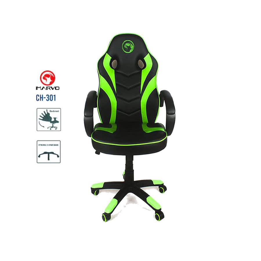 Silla Gamer MARVO CH-301 SCORPION Color verde  con Negro
