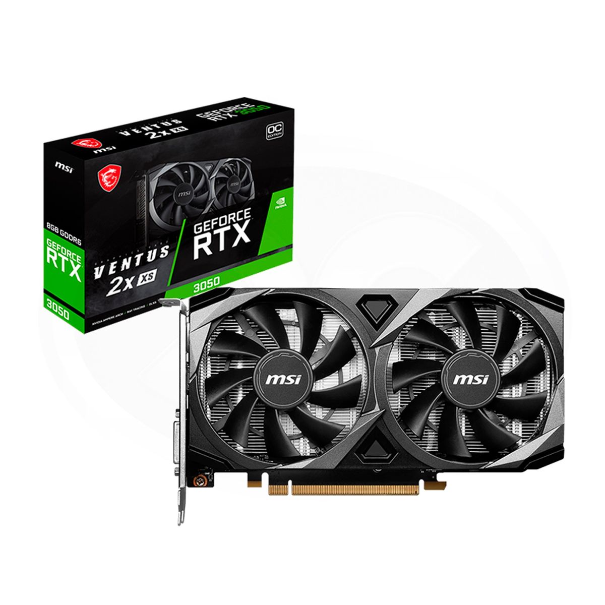 MSI - MSI RTX 3050 VENTUS 2X XS 8G OC PCI.E P/N: RTX-3050-VENTUS-2X-XS-8G-OC