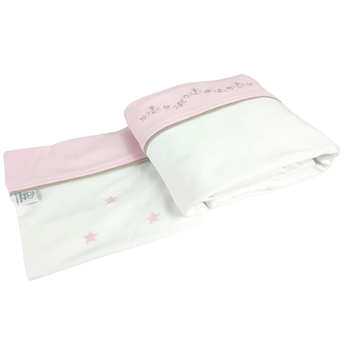 BABY MERINOS - Juego de Sabanas 130 x 70 cm Niña - Flores - BDR