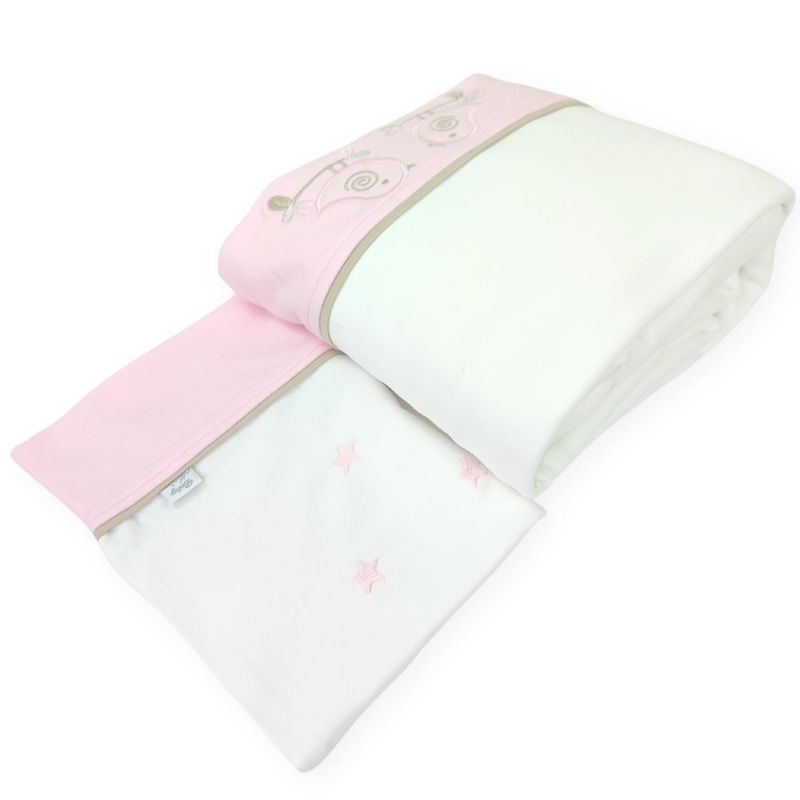 BABY MERINOS - Set de Sabanas Algodón Cama Cuna 1pz o 15pz Niña Aves - BDR