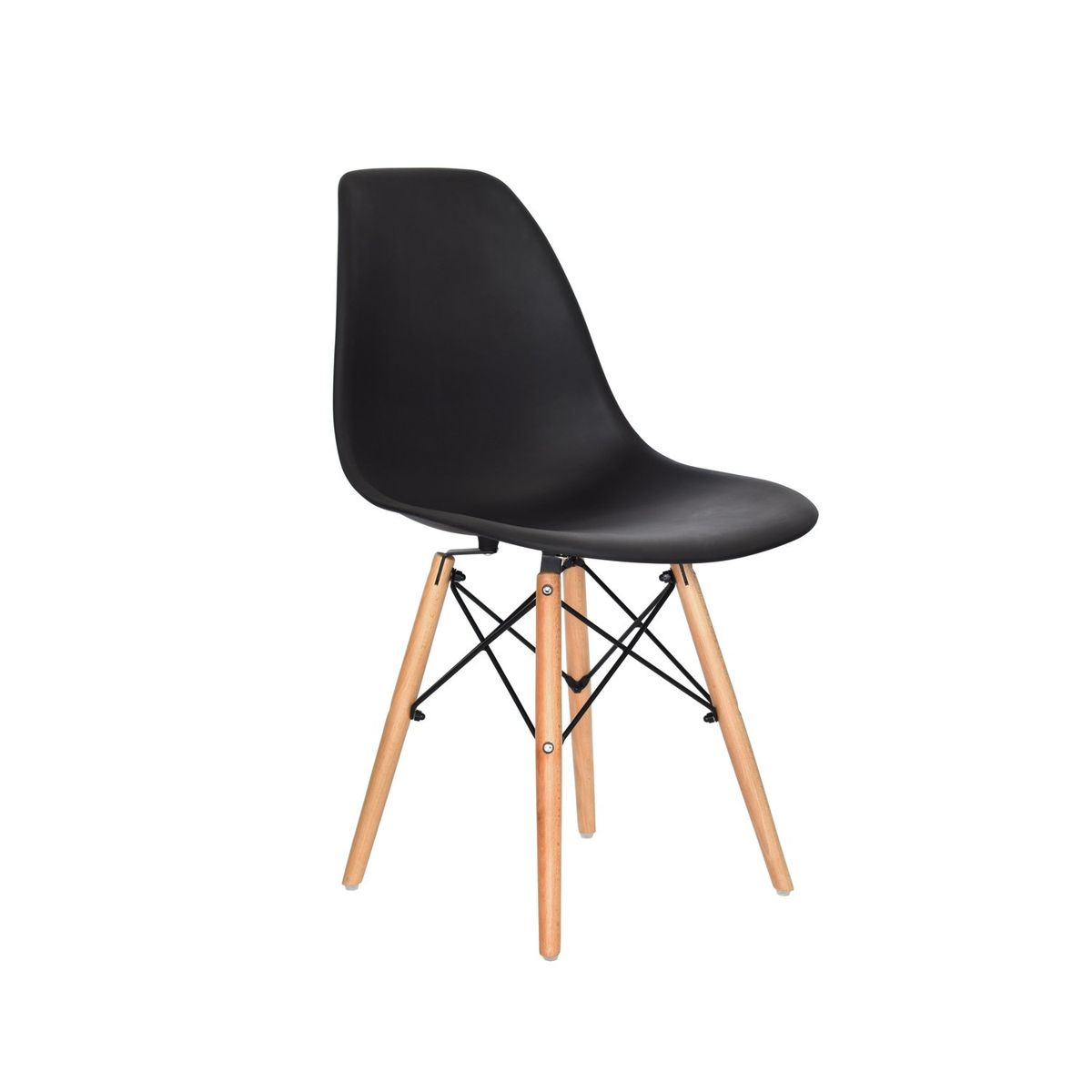 BONNO - Set X 4 Silla De Diseño Eames Negro Bonno