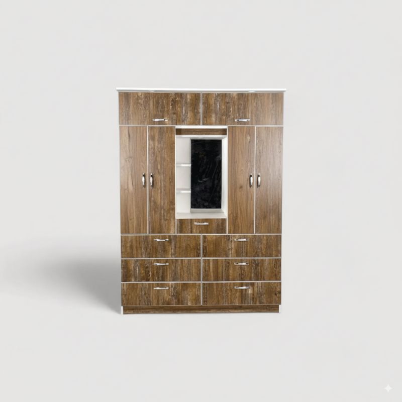 MUEBLES MACRUMO - ROPERO 150cm CON TOCADOR – 6 PUERTAS – COLOR GRACIA