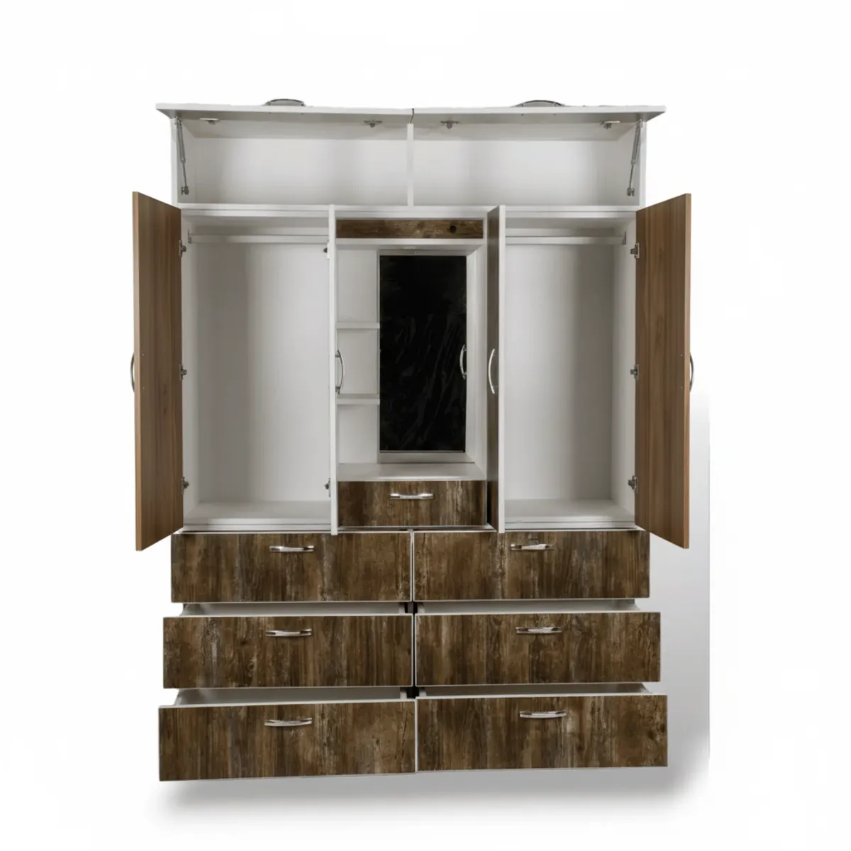 MUEBLES MACRUMO - ROPERO 150cm CON TOCADOR – 6 PUERTAS – COLOR GRACIA