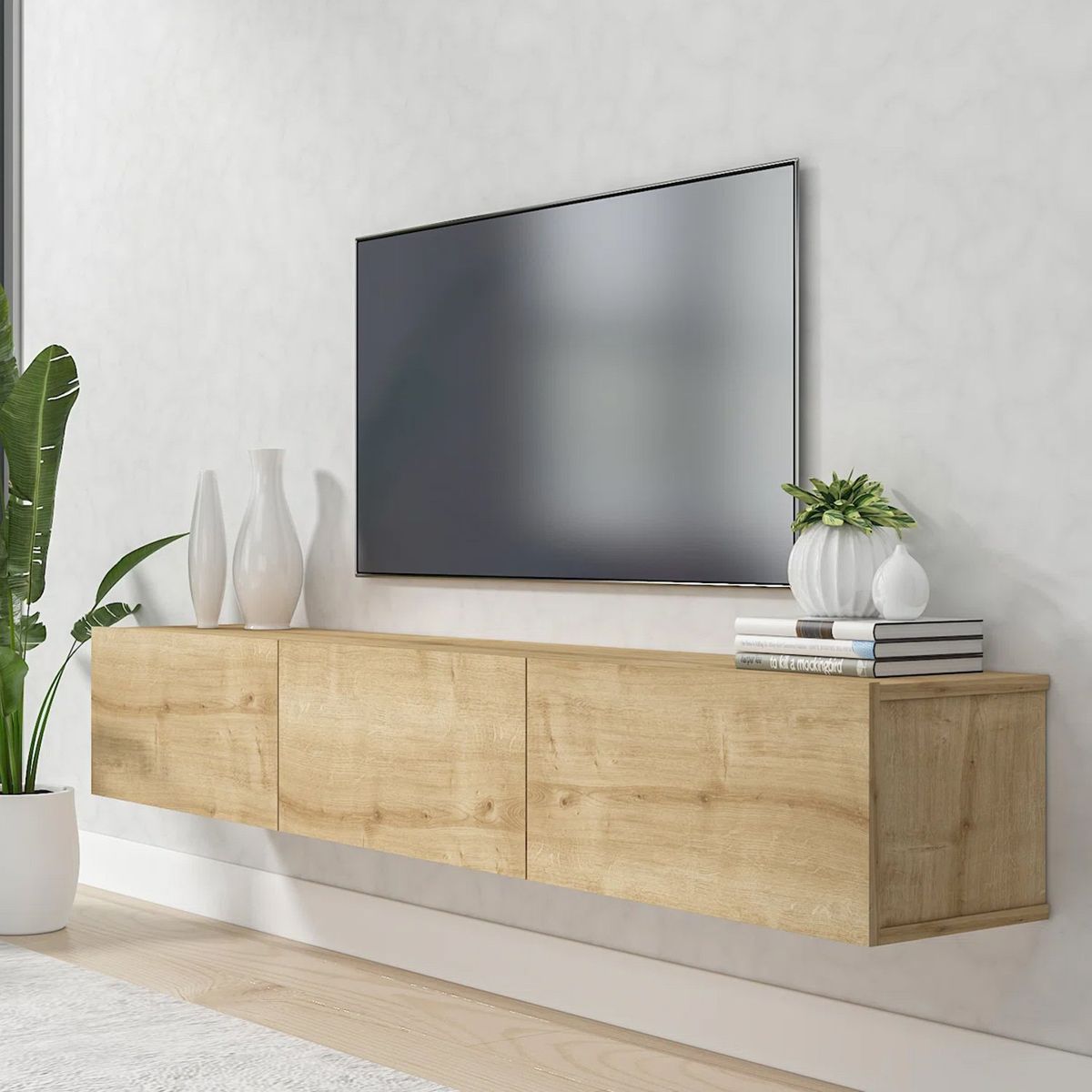 VENTITAS HOME - Mesa de TV Flotante 70” Irina Ventitas Home Color Duna