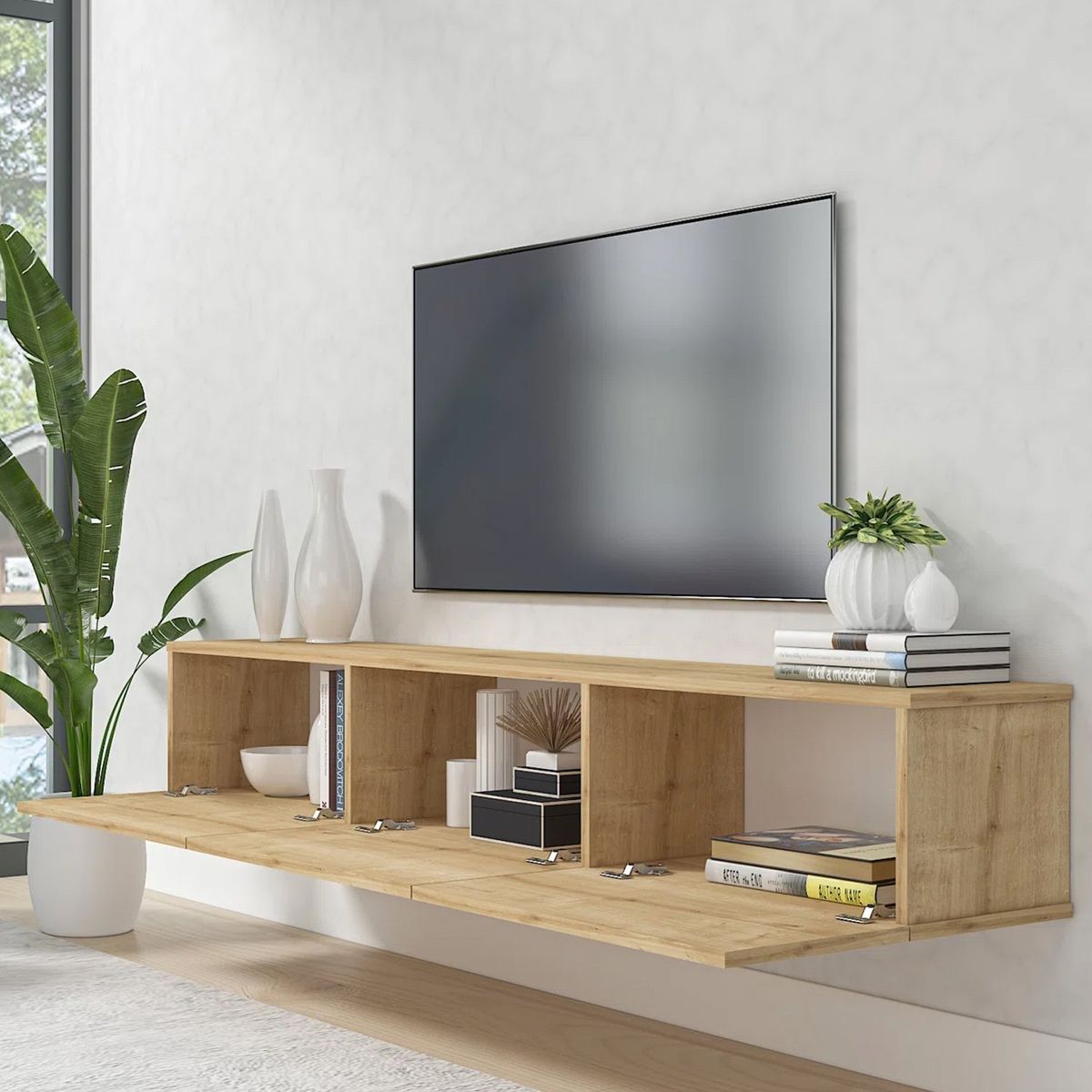 VENTITAS HOME - Mesa de TV Flotante 70” Irina Ventitas Home Color Duna