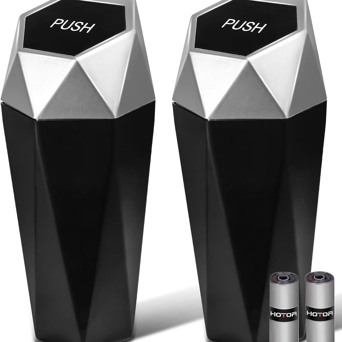 CARJOLLITY - 2 Tacho De Basura Con Tapa Auto Camioneta Cocina Escritorio