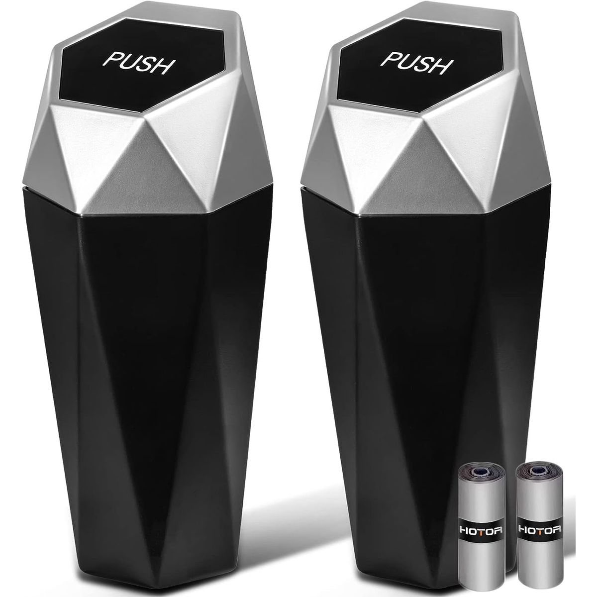 CARJOLLITY - 2 Tacho De Basura Con Tapa Auto Camioneta Cocina Escritorio