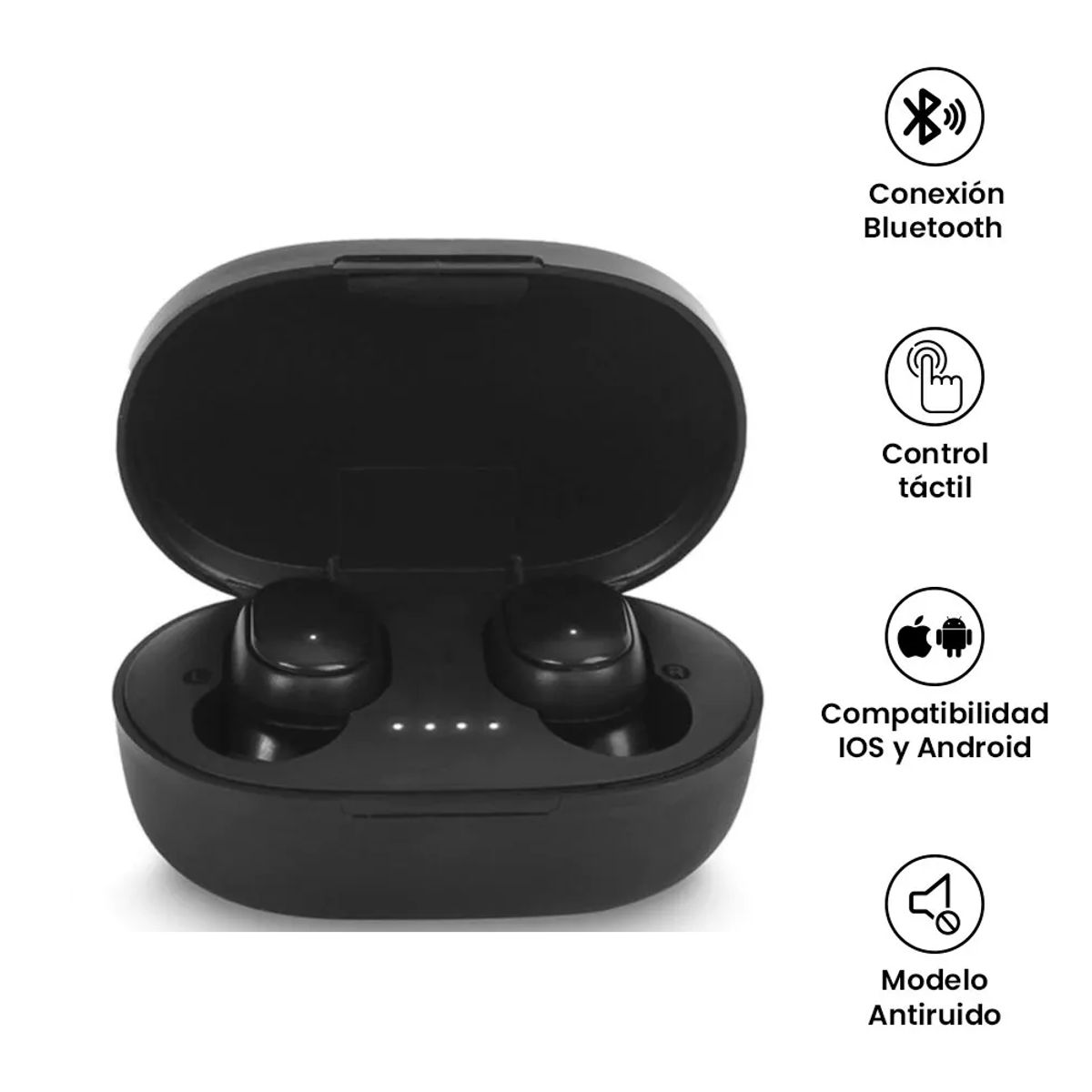 GENERICO - Audífonos / Auriculares A6S con Bluetooth 5,0 - COLOR NEGRO