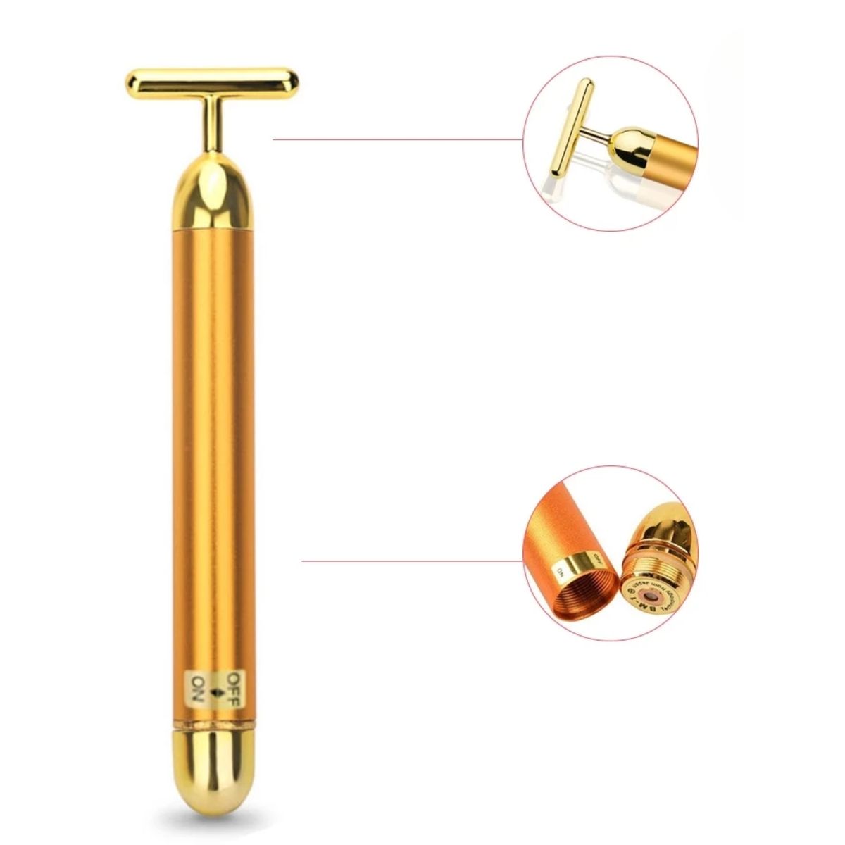 OEM - Rodillo Facial Rejuvenecedor en Forma T x 3 Unidades