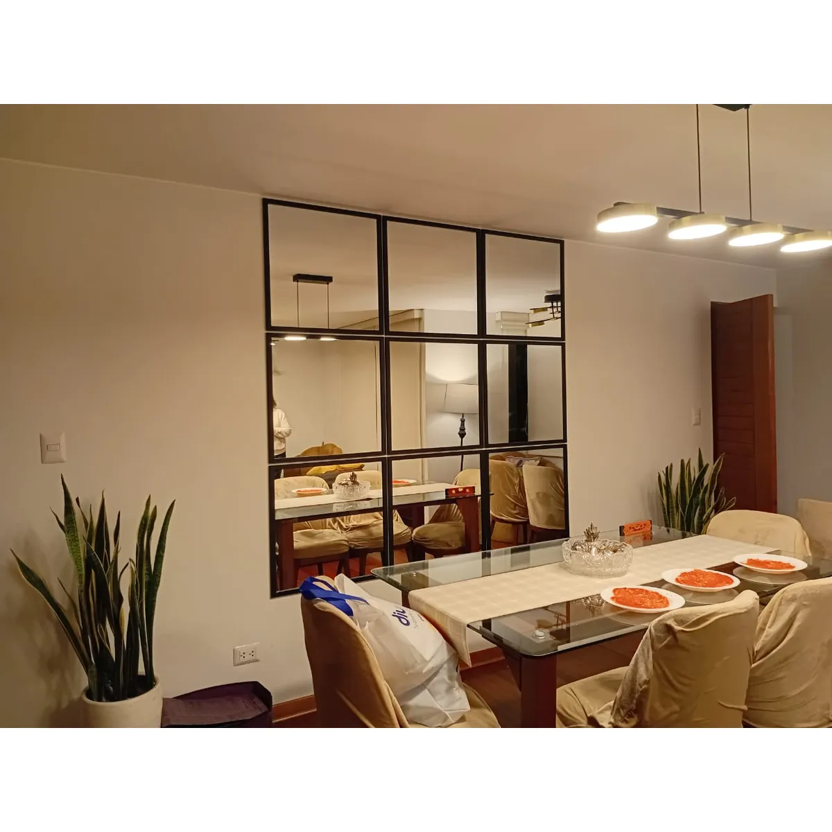 LUMINAR BRILLO & LUZ - Espejos decorativos tipo ventana con 9 espejos