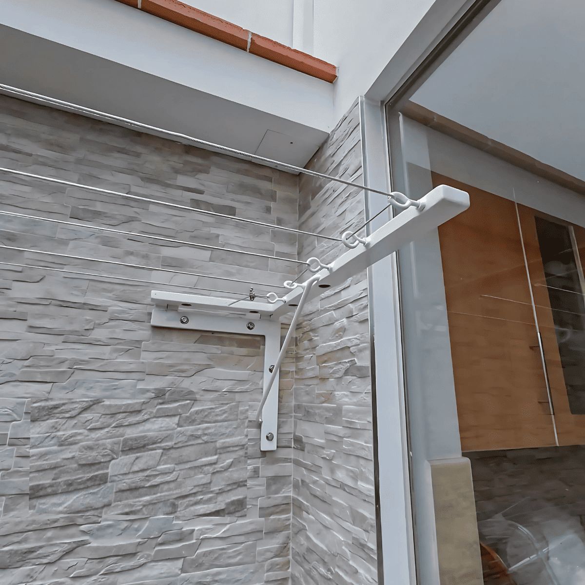 GENERICO - Tendedero de Pared plegable IMAHI 5Líneas 3m Blanco