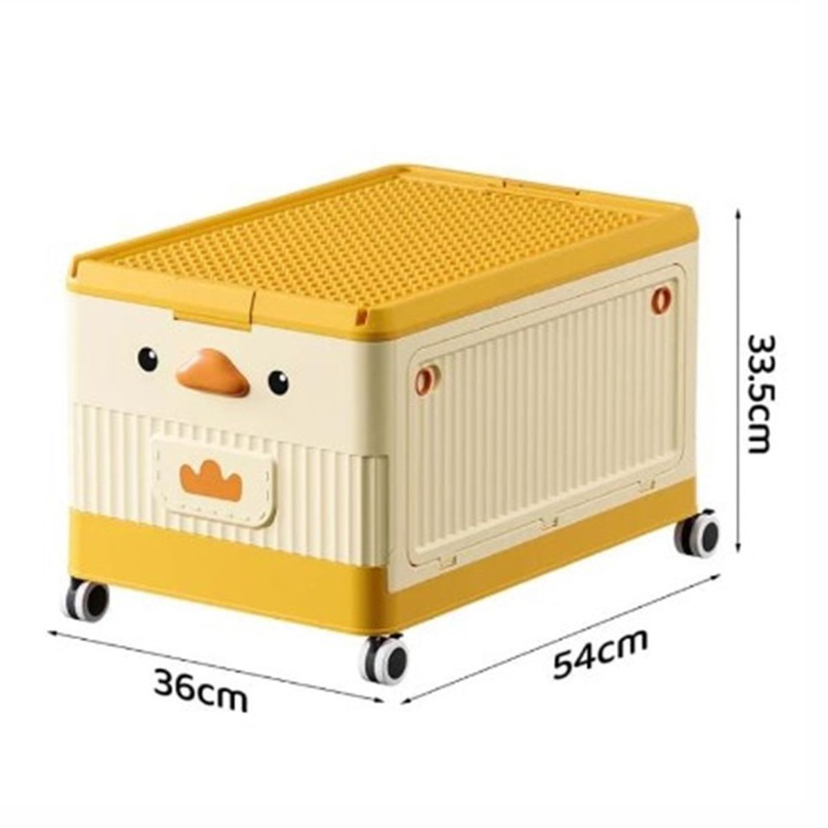 GENERICO - Caja Organizadora de Juguete con TapaRuedas Amarillo