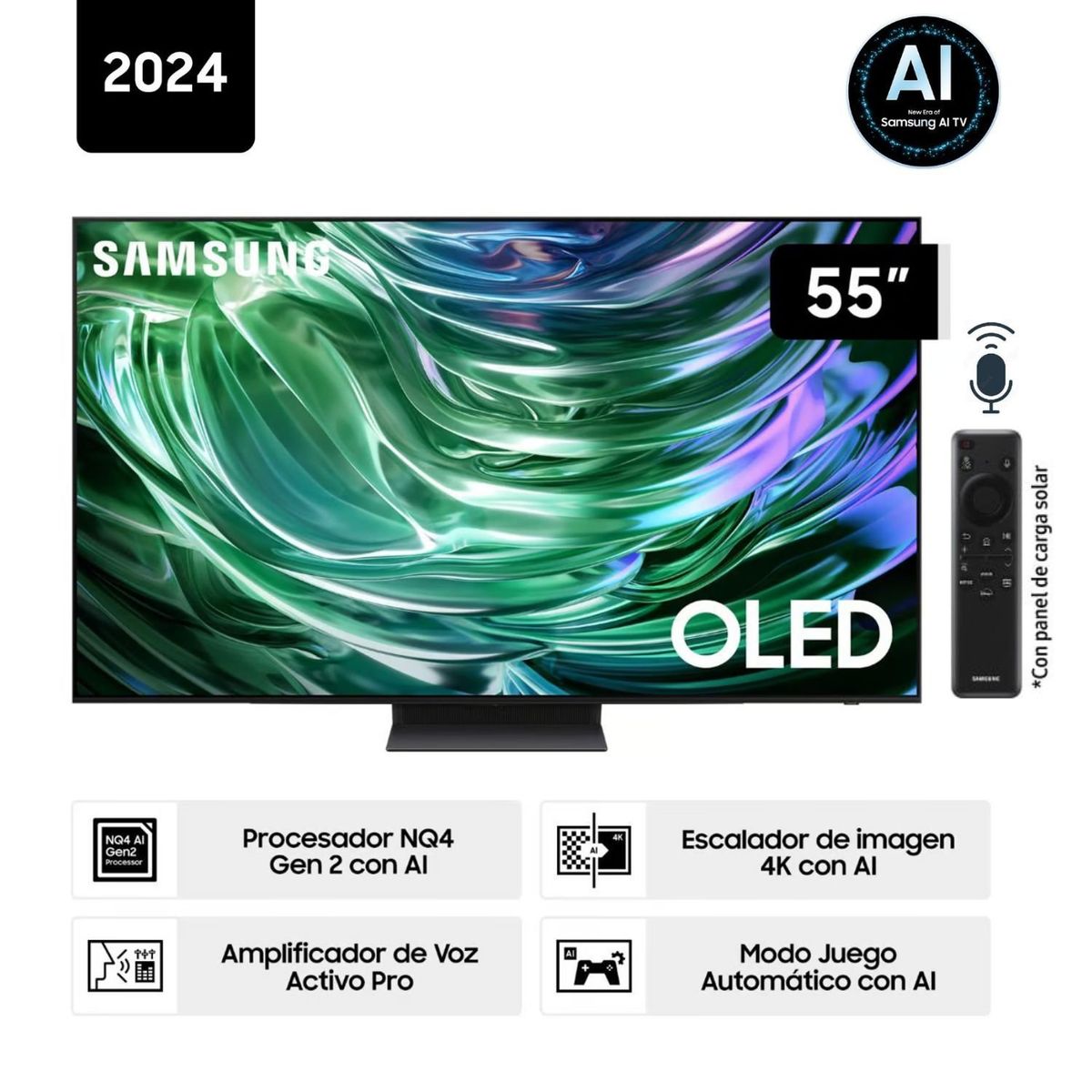 SAMSUNG - Televisor Samsung 55'' OLED S90D 4K Tizen OS Smart TV - Nuevo 2024