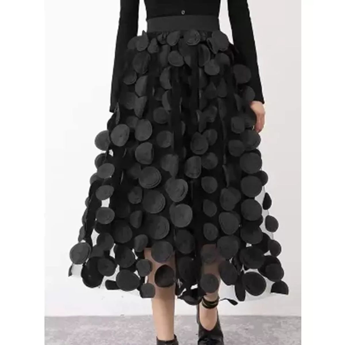 GENERICO - Falda Elegante con Lunares - Carolina