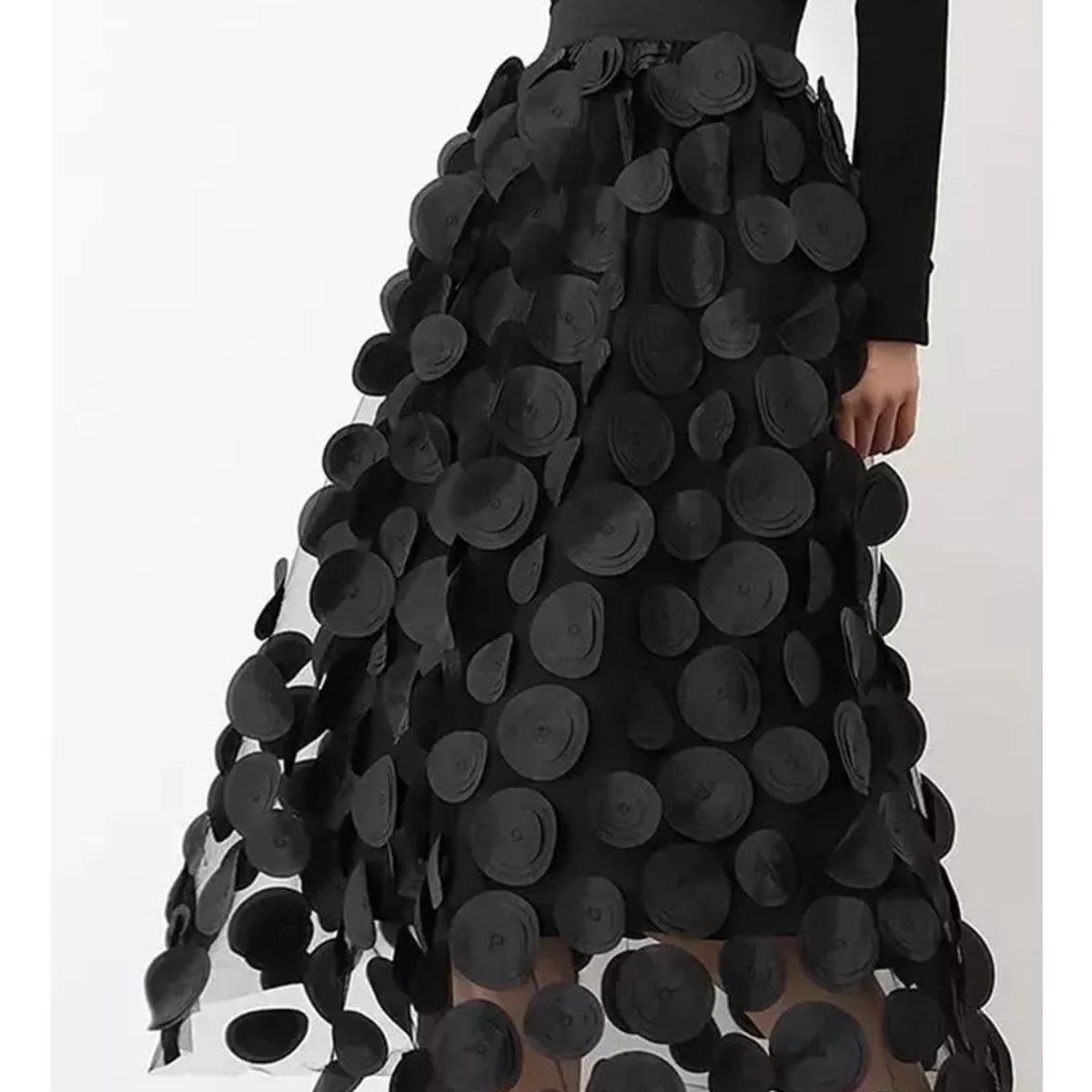 GENERICO - Falda Elegante con Lunares - Carolina