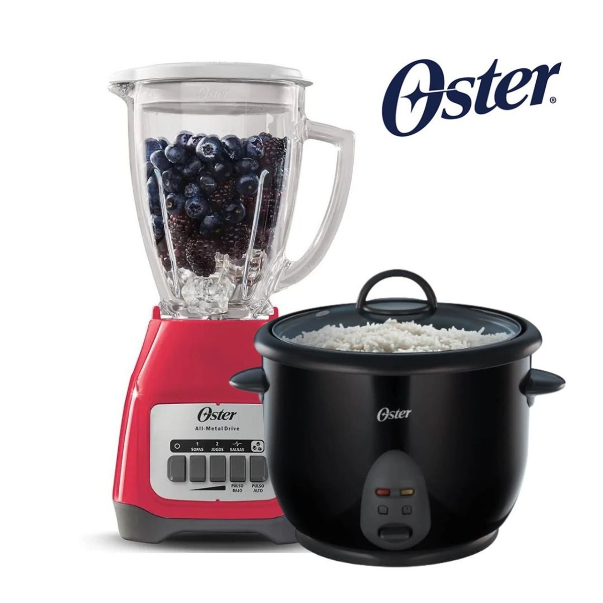 OSTER - Combo Oster Licuadora BLSTKAGMPB + Arrocera 1.8 Litros CKSTRC1700B
