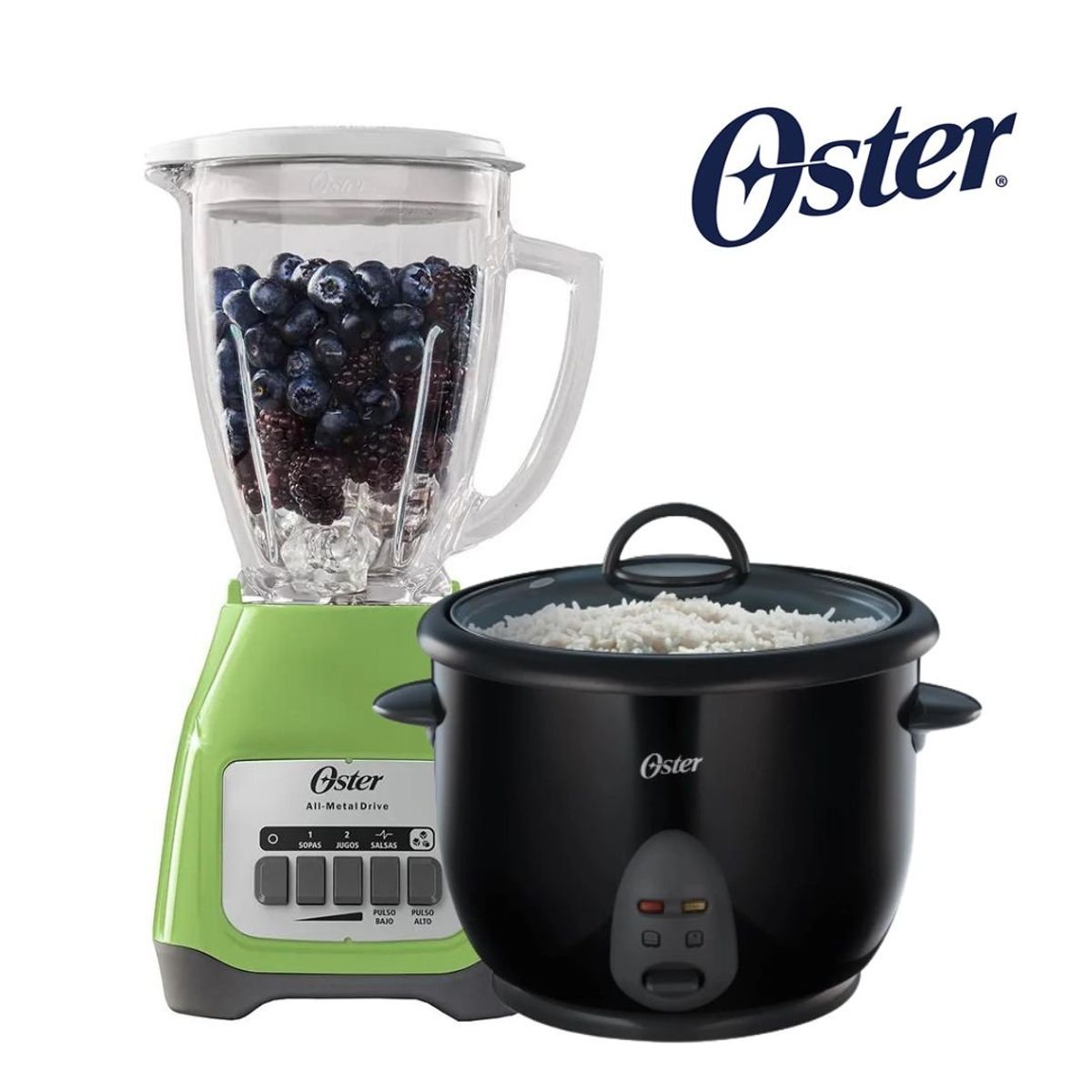 OSTER - Combo Oster Licuadora BLSTKAGKPB + Arrocera 1.8 LtsCKSTRC1700B.