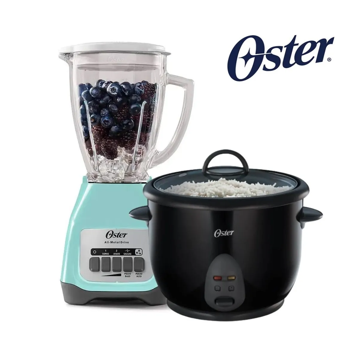 OSTER - Combo Oster Licuadora BLSTKAGVPB + Arrocera 1.8 LtsCKSTRC1700B.
