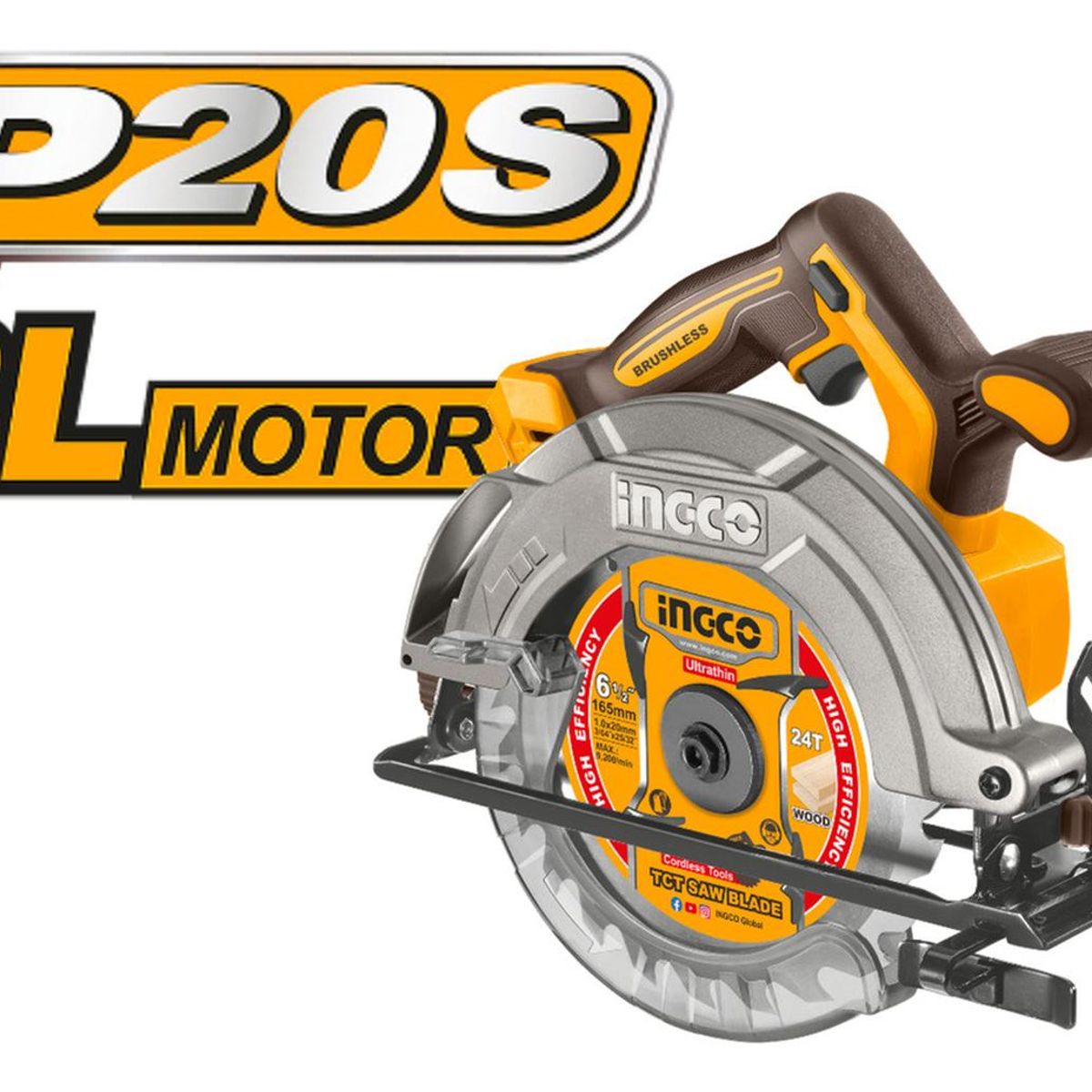 INGCO - Sierra circular inalambrica 6 ½" bateria 4ah y cargador Ingco