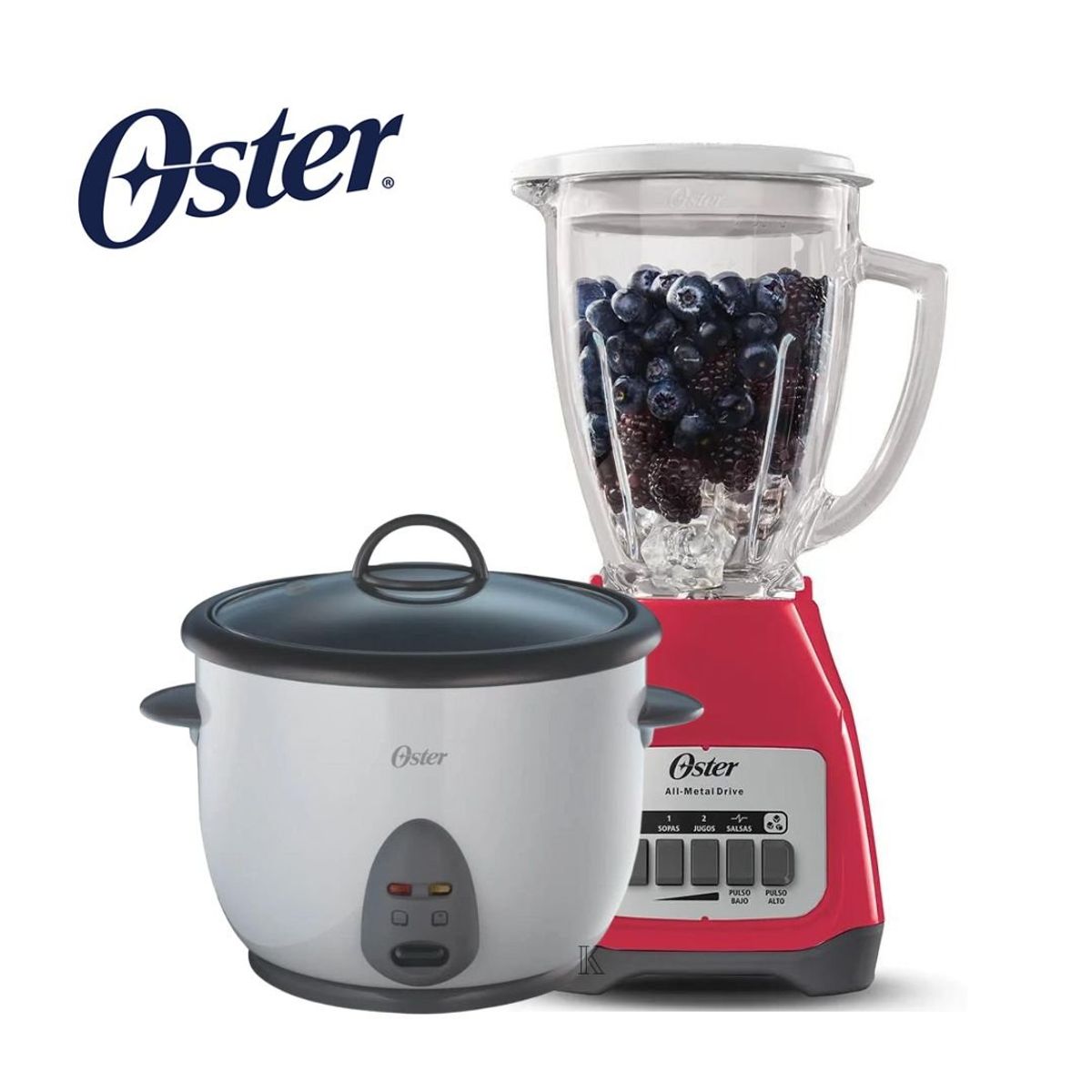 OSTER - Combo Oster Licuadora BLSTKAGRPB + Arrocera 1.8 Litros CKSTRC1700W