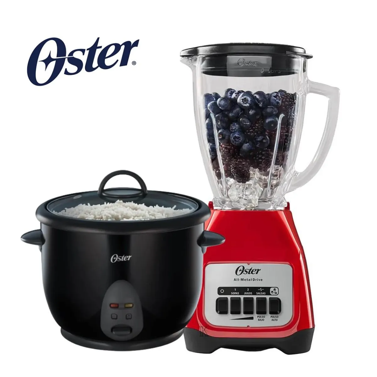 OSTER - Combo Oster Licuadora BLSTKAGRPB + Arrocera 1.8 LtsCKSTRC1700B.